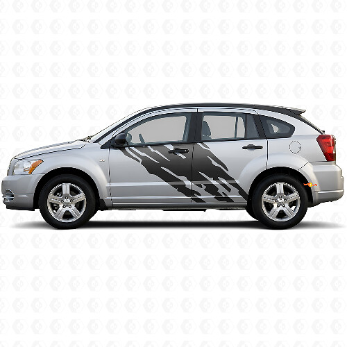 Mud Splash Graphic Door Side Vinyl Decal for Dodge Caliber 2007-2012