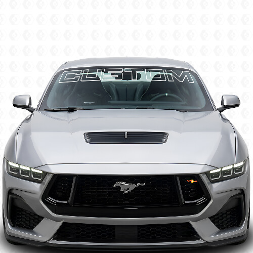 Custom Outline Lettering Windshield Vinyl Decal for Musclecar _1