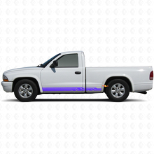 Intertwined Curved Stripes Rocker Panel Door Vinyl Decal for Dodge Dakota 1997-2004 2