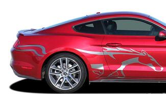 Side Horse STEED Vinyl Graphic Pony Stripe Decal Vinyl fits 2015 Ford Mustang