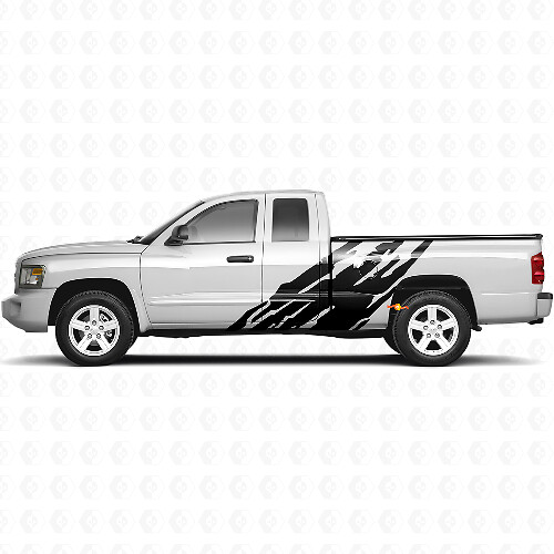 Mud Splash Graphic Side Vinyl Decal for Dodge Dakota 2005-2011 1