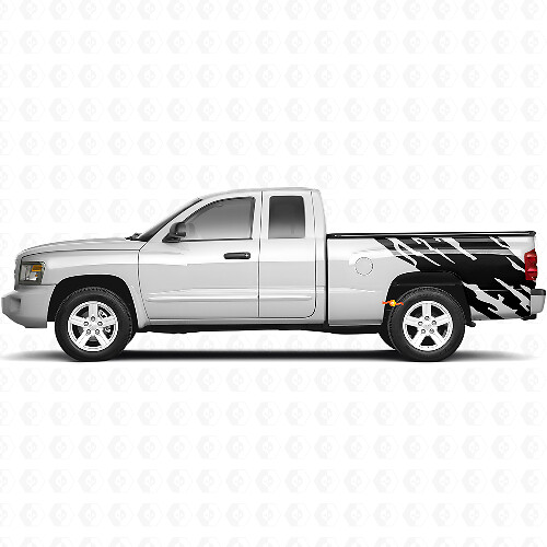 Mud Splash Graphic Rear Side Vinyl Decal for Dodge Dakota 2005-2011 1
