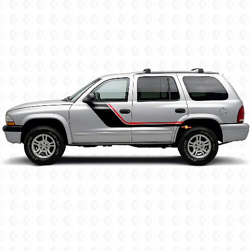 Twin Stripes Door Side Vinyl Decal for Dodge Durango 1998-2003