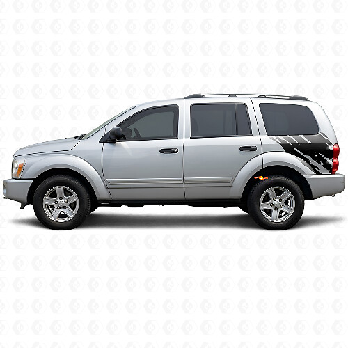 Mud Splash Graphic Rear Side Vinyl Decal for Dodge Durango 2004-2009
