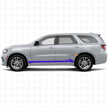 Mountains Thin Stripes Rocker Panel Vinyl Decal for Dodge Durango 2011+ 2