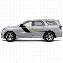 Vinyl Decal with Twin Stripes for Door Side of Dodge Durango 2011+ 2