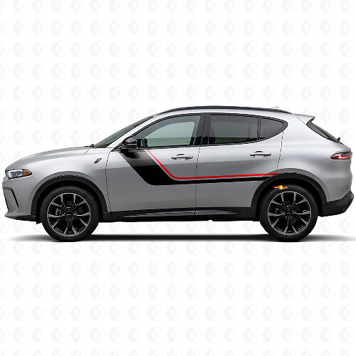 Twin Stripes Door Side Vinyl Decal for Dodge Hornet 2023+ 1