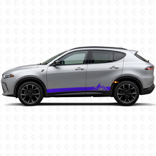 Mountains Style Stripes Rocker Panel Vinyl Decal for Dodge Hornet 2023+ 2
