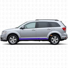 Intertwined Curved Stripes Rocker Panel Door Vinyl Decal for Dodge Journey 2009-2020 2