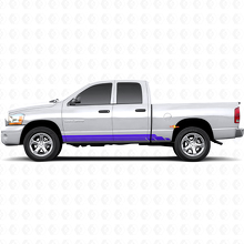 Vinilo adhesivo de panel lateral con franjas curvas para puerta Dodge Ram 1500 2002-2008 2