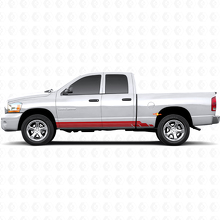 Vinilo adhesivo de panel lateral con franjas curvas para puerta Dodge Ram 1500 2002-2008 3
