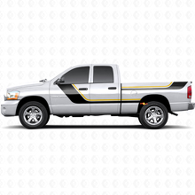 Kit de vinilos con franjas gemelas para puerta y panel trasero lateral para Dodge Ram 1500 2002-2008 2