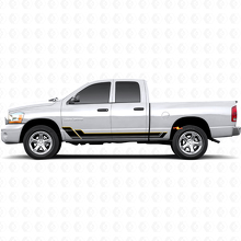 Kit de calcos de vinilo de panel lateral con franjas gemelas para Dodge Ram 1500 2002-2008 2