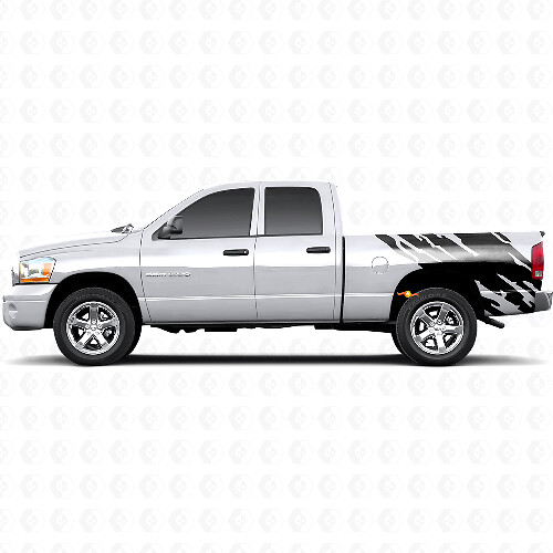 Mud Splash Graphic Rear Side Vinyl Decal for Dodge Ram 1500 2002-2008