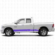 Vinyl Decal for Dodge Ram 1500 2011–2018 with Intertwined Curved Stripes Rocker Panel 2