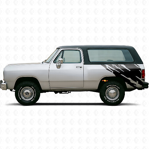 Mud Splash Graphic Rear Side Vinyl Decal for Dodge Ramcharger 1974-1993 1