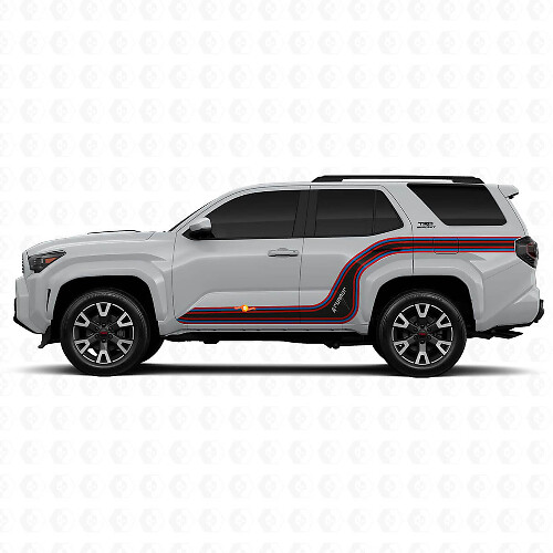 Curved Racing Lines Side Vinyl Stickers Decal For Toyota 4Runner 1
