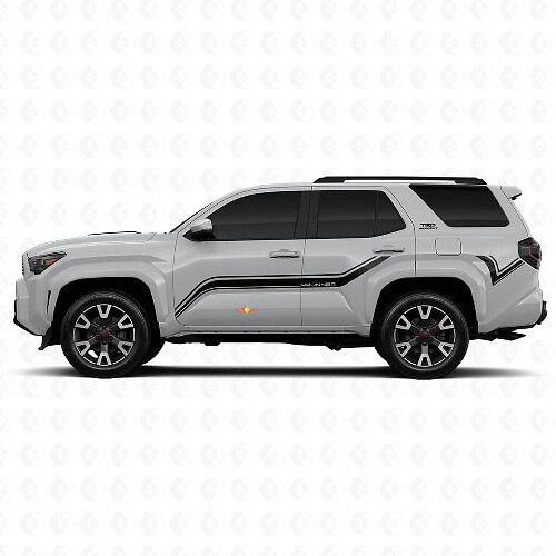 Vinyl Stickers Decal with Curved Side Stripes for Toyota 4Runner 1