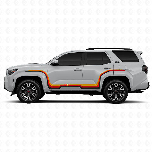 Kit de calcomanías laterales de vinilo con triple raya de competición para Toyota 4Runner 1