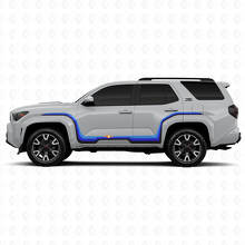 Kit de calcomanías laterales de vinilo con triple raya de competición para Toyota 4Runner 2