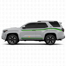 Triple Racing Stripes Rocker Panel and Doors Vinyl Decal Kit For Toyota 4Runner 3
