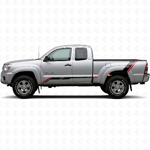 Twin Stripes Door and Rear Fender Vinyl Decal Kit for Toyota Tacoma 2004-2015 1