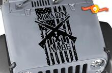 MOLON LABE USA Flag Distressed Wrangler Vinyl Hood Decal TJ LJ JK #1 2