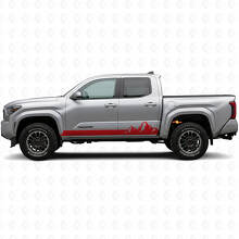 Montañas Estilo Franjas Vinilo Calcomanía Panel Lateral para Toyota Tacoma 2023+ 3