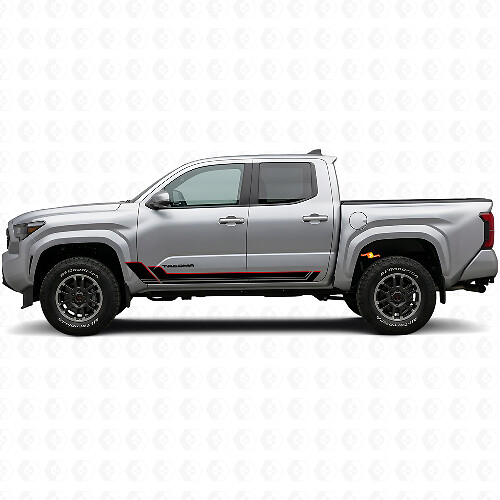 Kit de calcomanías de vinilo para paneles de rodilla con franjas dobles para Toyota Tacoma 2023+ 1