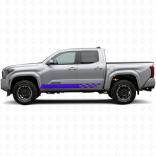Adhésif en vinyle pour panneau latéral avec rayures à damier pour Toyota Tacoma 2023+ 2