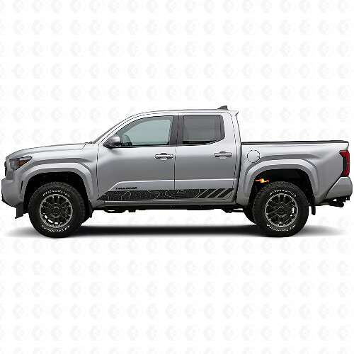 Vinyle autocollant à rayures style topographique pour portes Toyota Tacoma 2023+