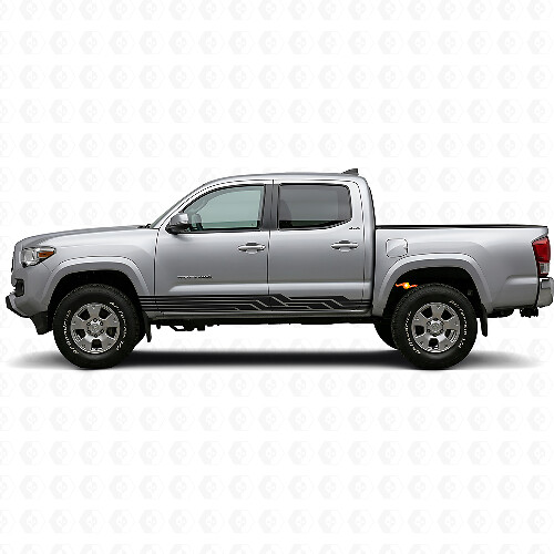 Intertwined Curved Stripes Rocker Panel Vinyl Decal for Toyota Tacoma 2015-2023 1