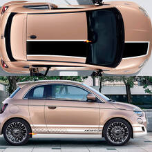 Racing Stripes Bonnet Roof Side Vinyl Decal Kit for Fiat 500 Abarth 2