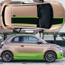 Racing Stripes Bonnet Roof Side Vinyl Decal Kit for Fiat 500 Abarth 3