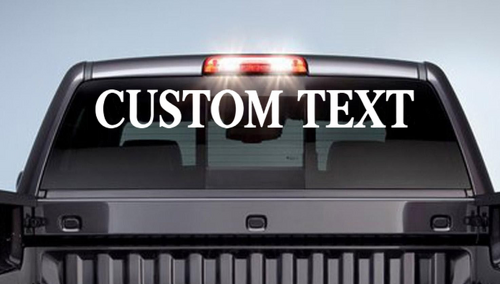 CUSTOM TEXT Serif Rear Window Vinyl Lettering Decal for Musclecar truck