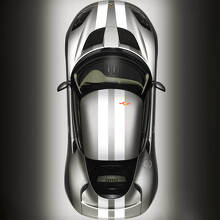 Jeu d’autocollants vinyle à rayures doubles pour capot, toit et coffre Lotus Elise 2008 2