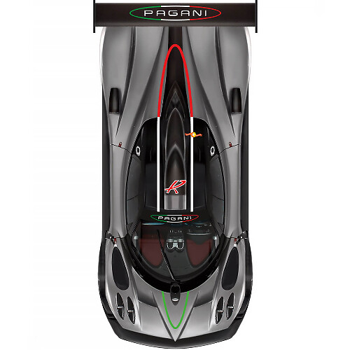 Adesivo Vinile con Scritta Stile Italiano per Cofano, Tetto e Lati per Pagani Zonda R