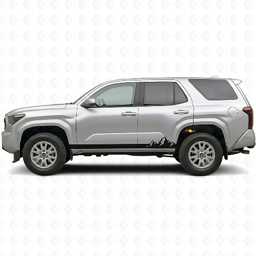 Vinyle autocollant pour bas de caisse avec fines rayures montagnes pour Toyota 4Runner 2024+ 1