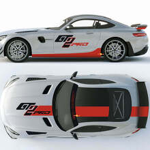 Racing GT2 Pro Side Hood Roof Trunk Vinyl Decal Kit For Mercedes AMG GT_3