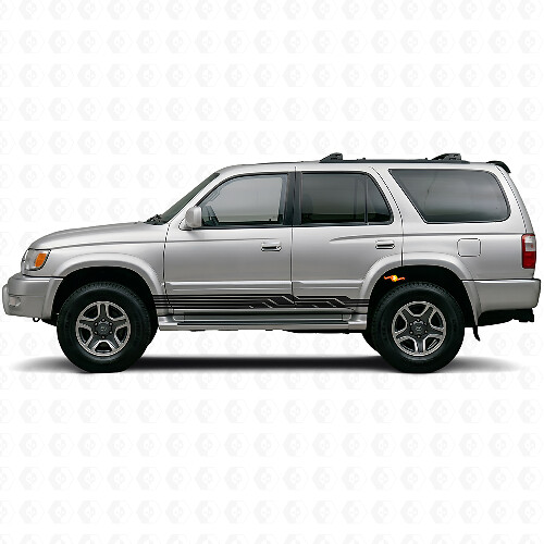 Intertwined Stripes Rocker Panel Vinyl Decal for Toyota 4Runner 1995-2002 1