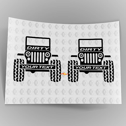 Sticker en Vinilo Sucio para Jeep Wrangler Rubicon Sahara JK CJ TJ YJ