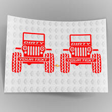 Dirty Vinyl Decal for Jeep Wrangler Rubicon Sahara JK CJ TJ YJ_3