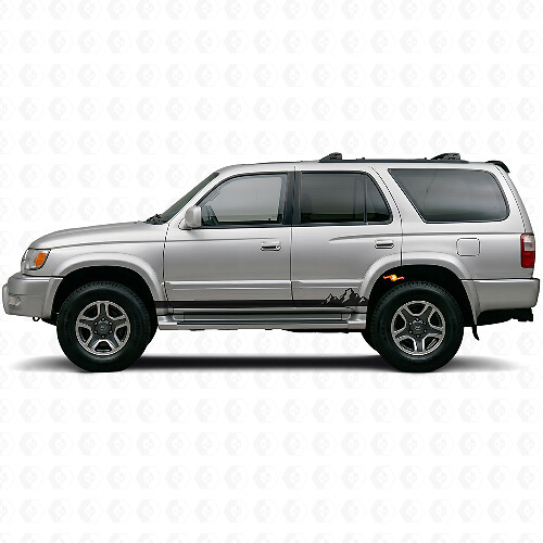 Mountains Thin Stripes Rocker Panel Vinyl Decal for Toyota 4Runner 1995-2002 1