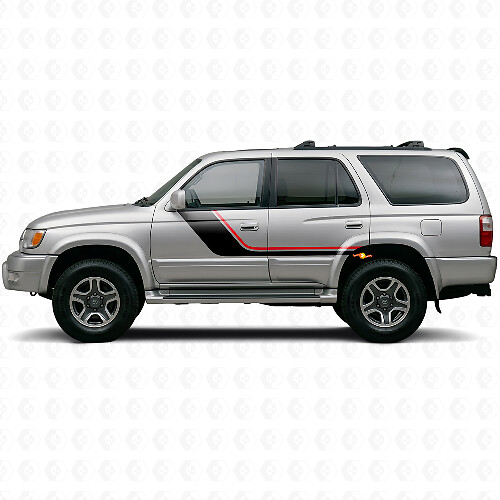 Kit de vinilo lateral de rayas gemelas para Toyota 4Runner 1995-2002 1