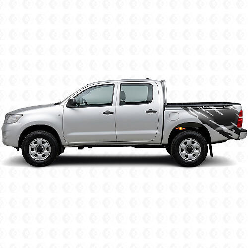 Graphic de projection de boue vinyle autocollant latéral arrière pour Toyota Hilux 2004-2015 1