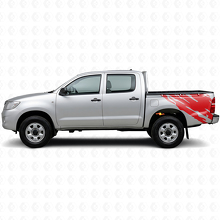 Graphic de projection de boue vinyle autocollant latéral arrière pour Toyota Hilux 2004-2015 3