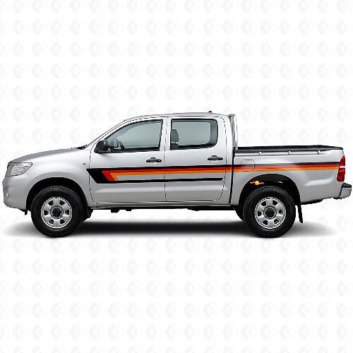 Triple Stripes Door Side Vinyl Decal for Toyota Hilux 2004-2015