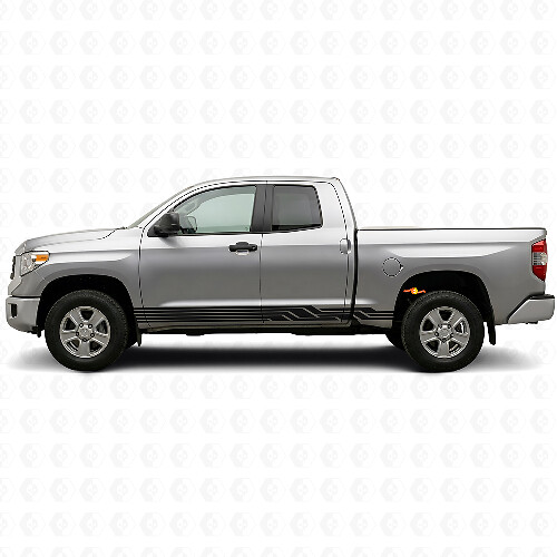 Vinyle Autocollant pour Bas de Caisse avec Rayures Entrelacées pour Toyota Tundra 2007-2021