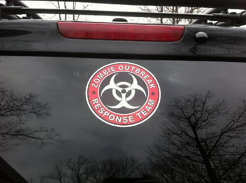 Zombie Outbreak Response Team Biohazard Logo Vinyl Decal