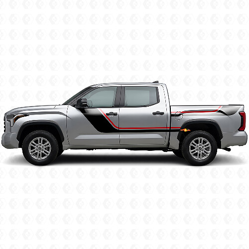 Kit de vinilo con franjas dobles para puertas y laterales traseros para Toyota Tundra 2022+ 1